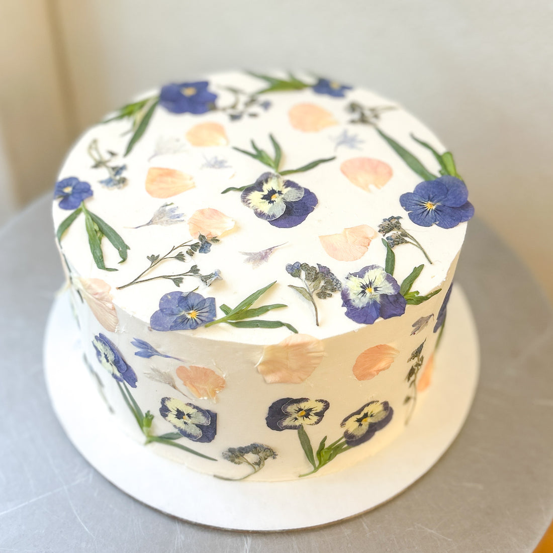 Single-Tier "Garden Party" Celebration Cake