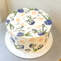 Single-Tier "Garden Party" Celebration Cake