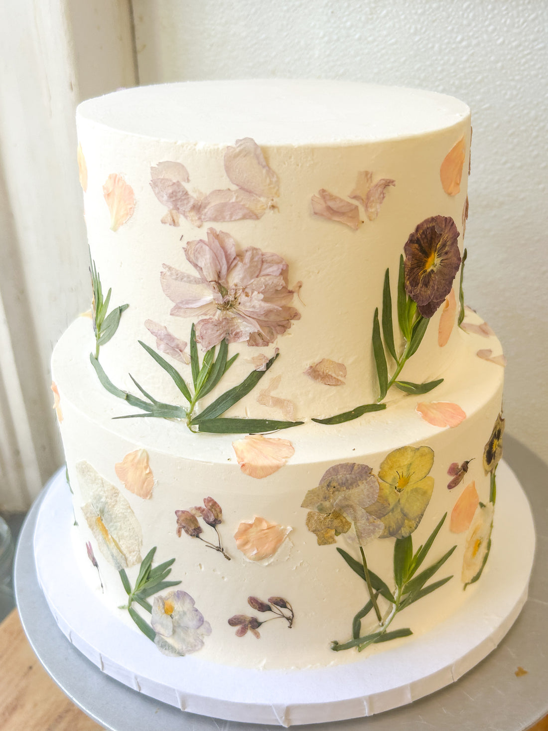 Two-Tier "Garden Party" Celebration Cake