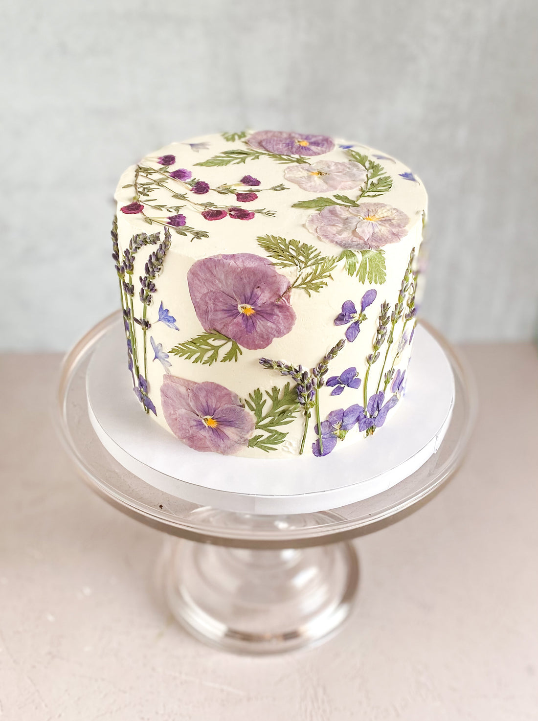 Single-Tier "Garden Party" Celebration Cake