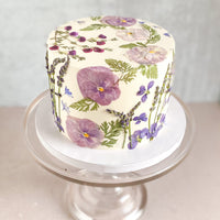 Single-Tier "Garden Party" Celebration Cake