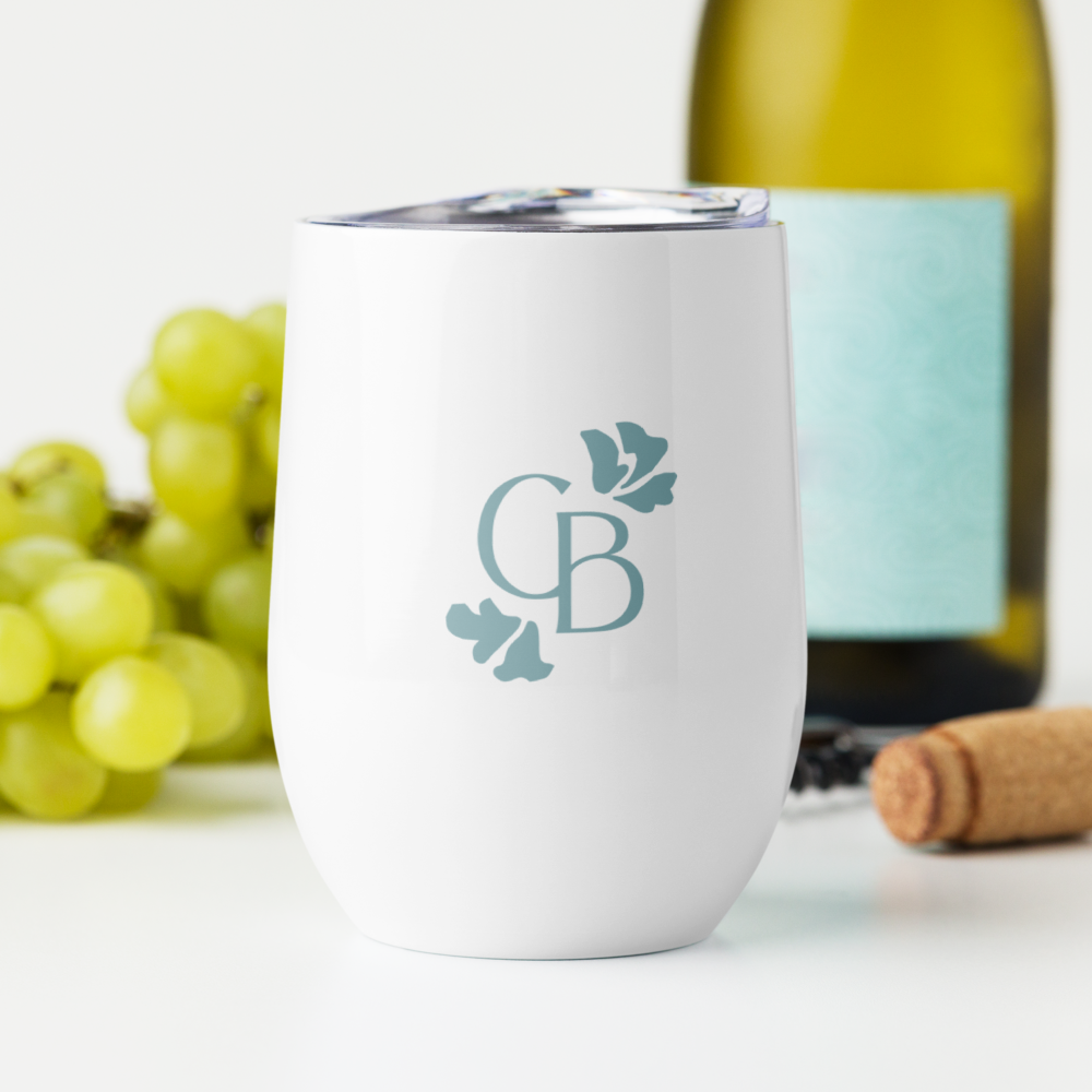 Cake Bloom Reusable Wine Tumbler